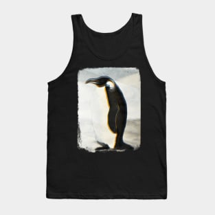 Penguin Painting Glitch Tank Top